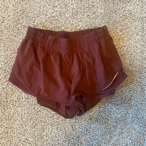 Dark Red Lululemon Shorts